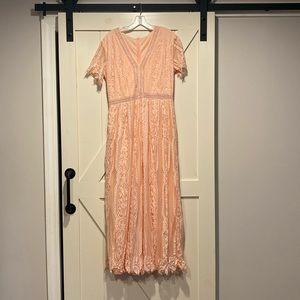 Light pink lace dress